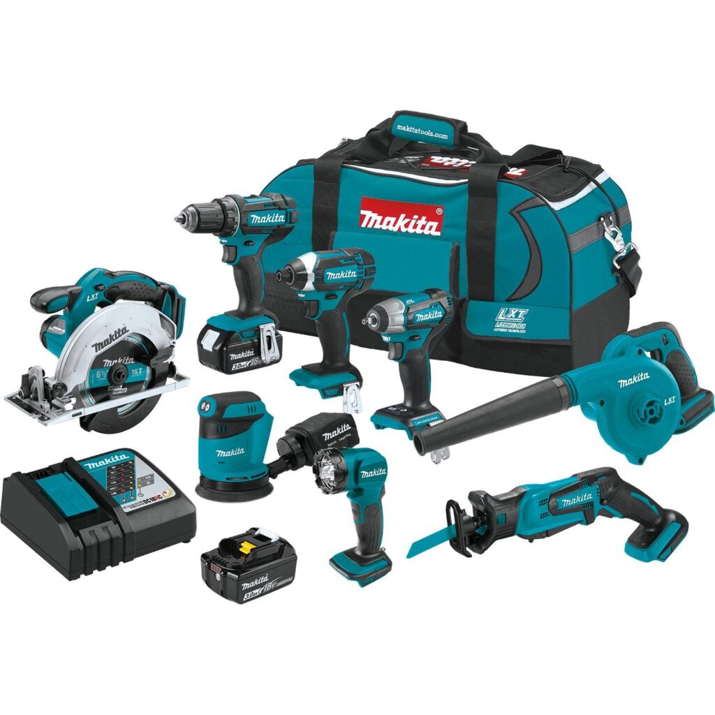 Makita XT801X1 18V LXT Lithium-Ion Cordless 8-Pc Combo Kit